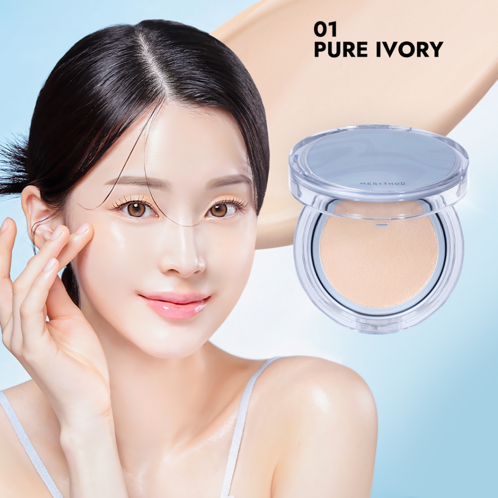 MERYTHOD Water Glow Cushion Mesh Foundation Cooling Lightweight SPF38 ...