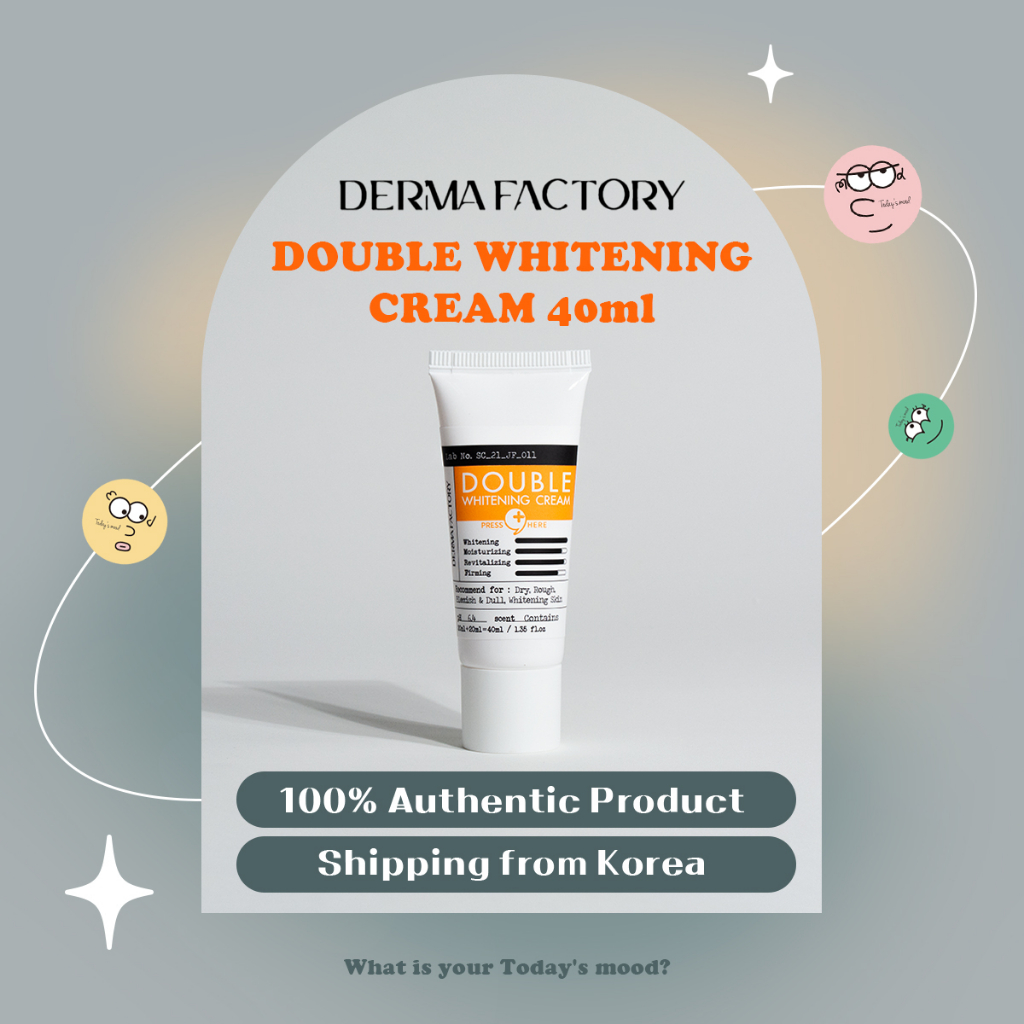 Derma Factory Double Whitening Cream 40ml Korean Skin Calm Tranexamic acid Whitening Skin Care DermaFactory