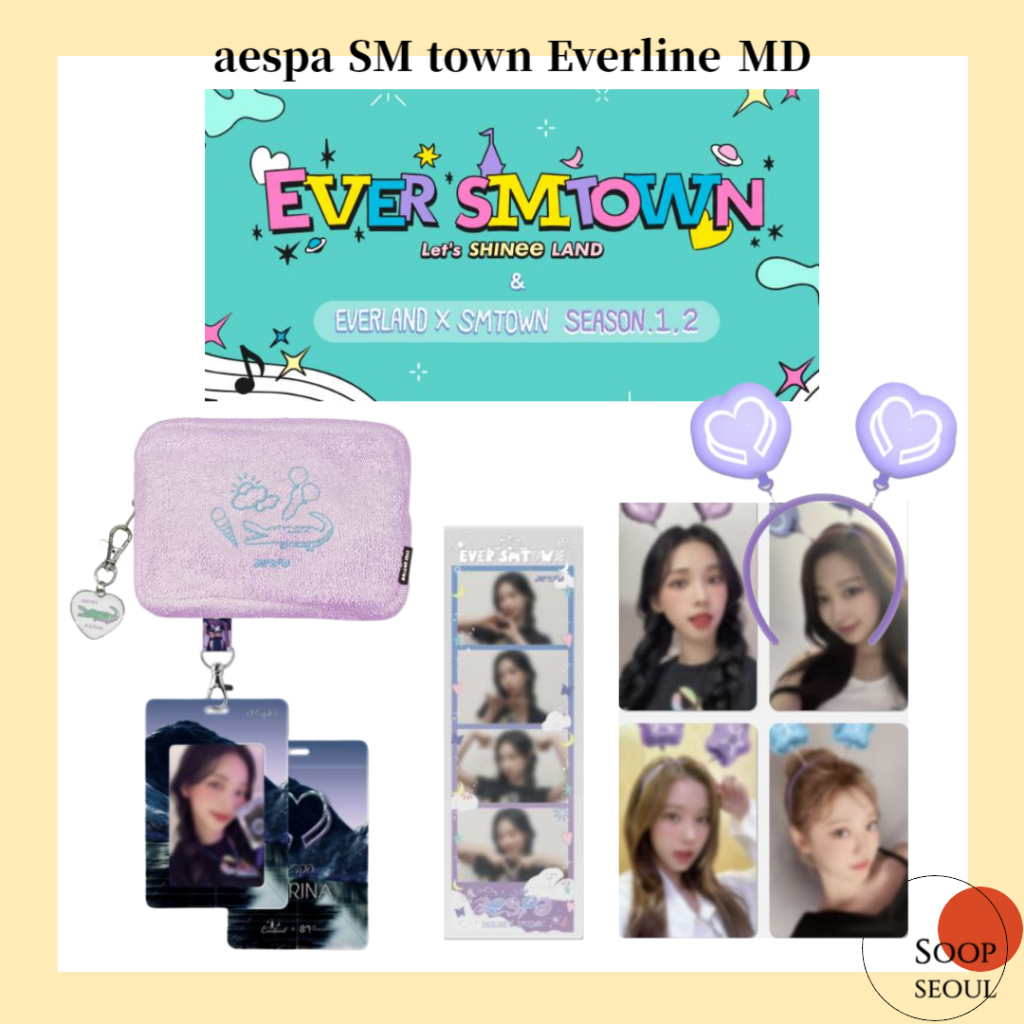 Aespa Ever Smtown Md Card Landyard Set Hairband Photocard 4cutphoto Everland Shopee Philippines 