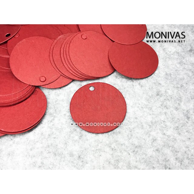 Red Round Circle Tags Birthday Present Label Wedding Door (50pcs ...