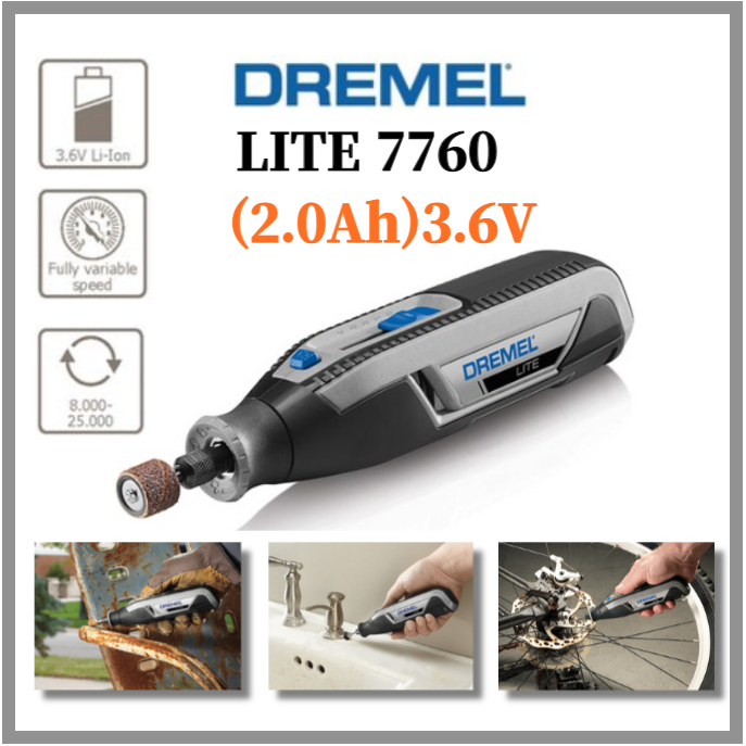 Dremel LITE 7760 (2.0Ah) Cordless Rotary Tool Compact cordless rotary