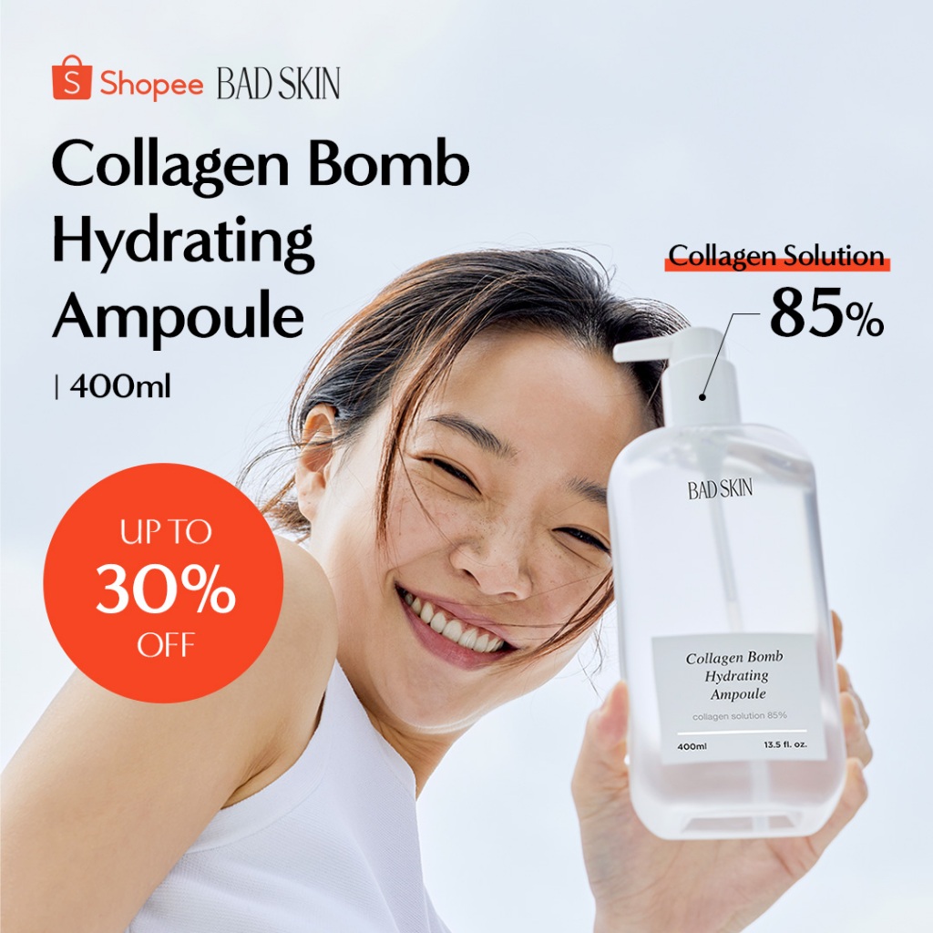 [BADSKIN OFFICIAL] Collagen Bomb Hydrating Ampoule 400ml Shopee