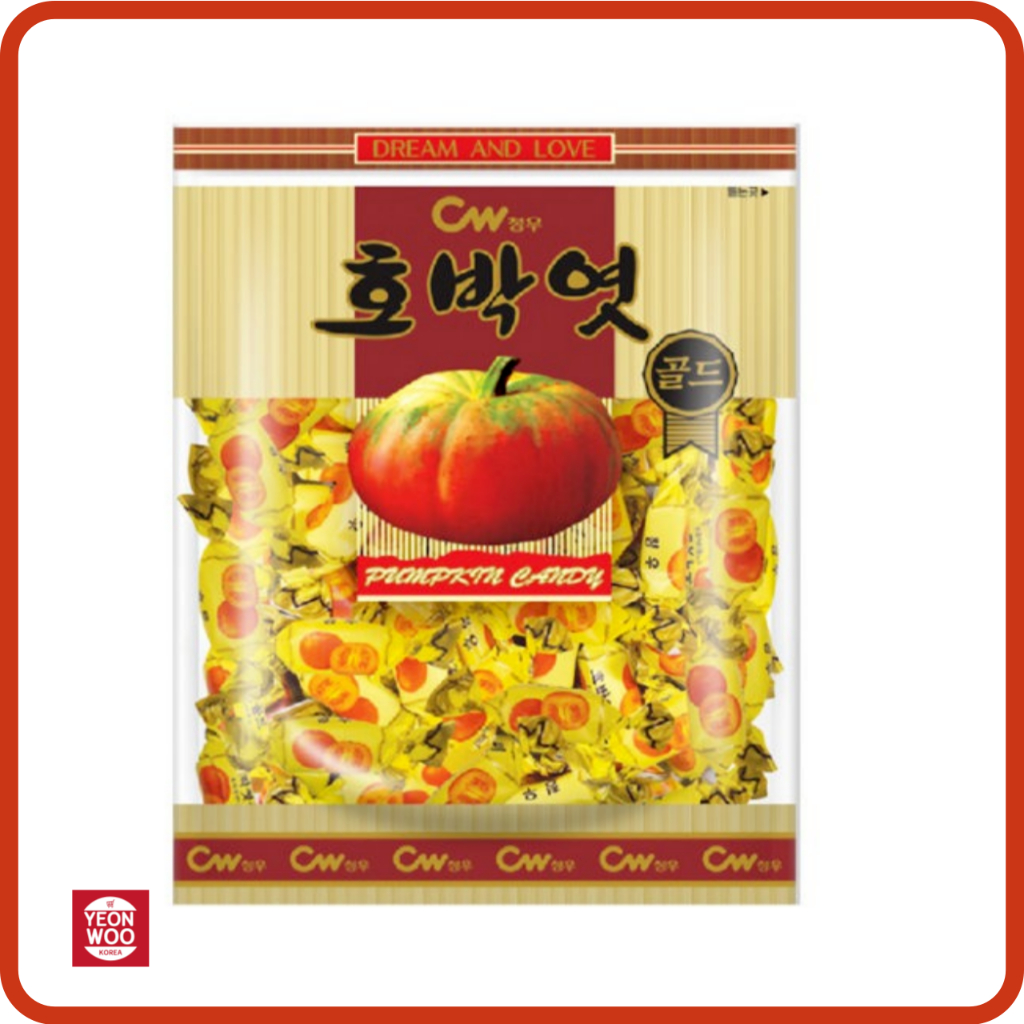 CW Pumpkin Yeot (Korean hard taffy) Starch Gold Candy 350g Shopee