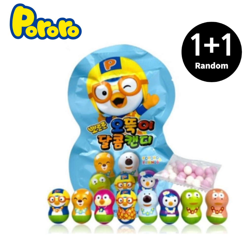 [Pororo] Random(1+1) Flipperz with candy 10g Pororo Characters Random ...