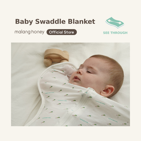 [Malang Honey Official] Korean Newborn Swaddle Blanket See Through