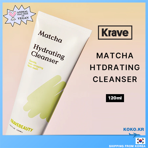 KRAVE BEAUTY Matcha Hydrating Cleanser 120ml with FREEBIES Shopee