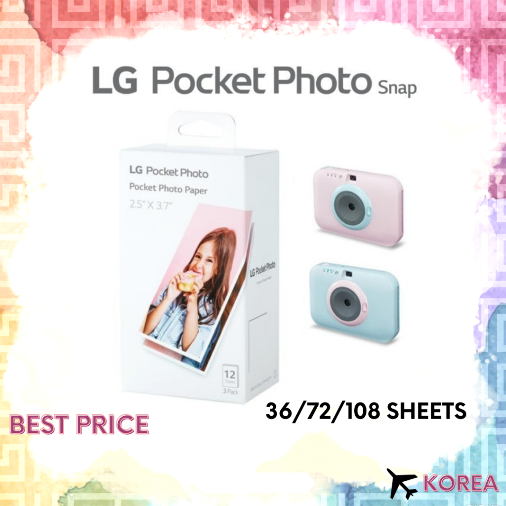 LG Pocket Color Photographic Photo paper 36/72/108 sheets (PT3013) for ...