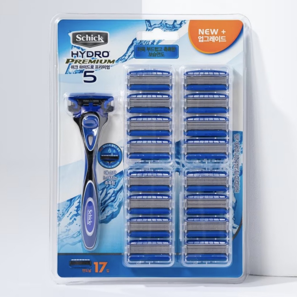 SCHICK HYDRO 5 Premium Razor Blade 17-blade, 5-layer Precision Razor ...