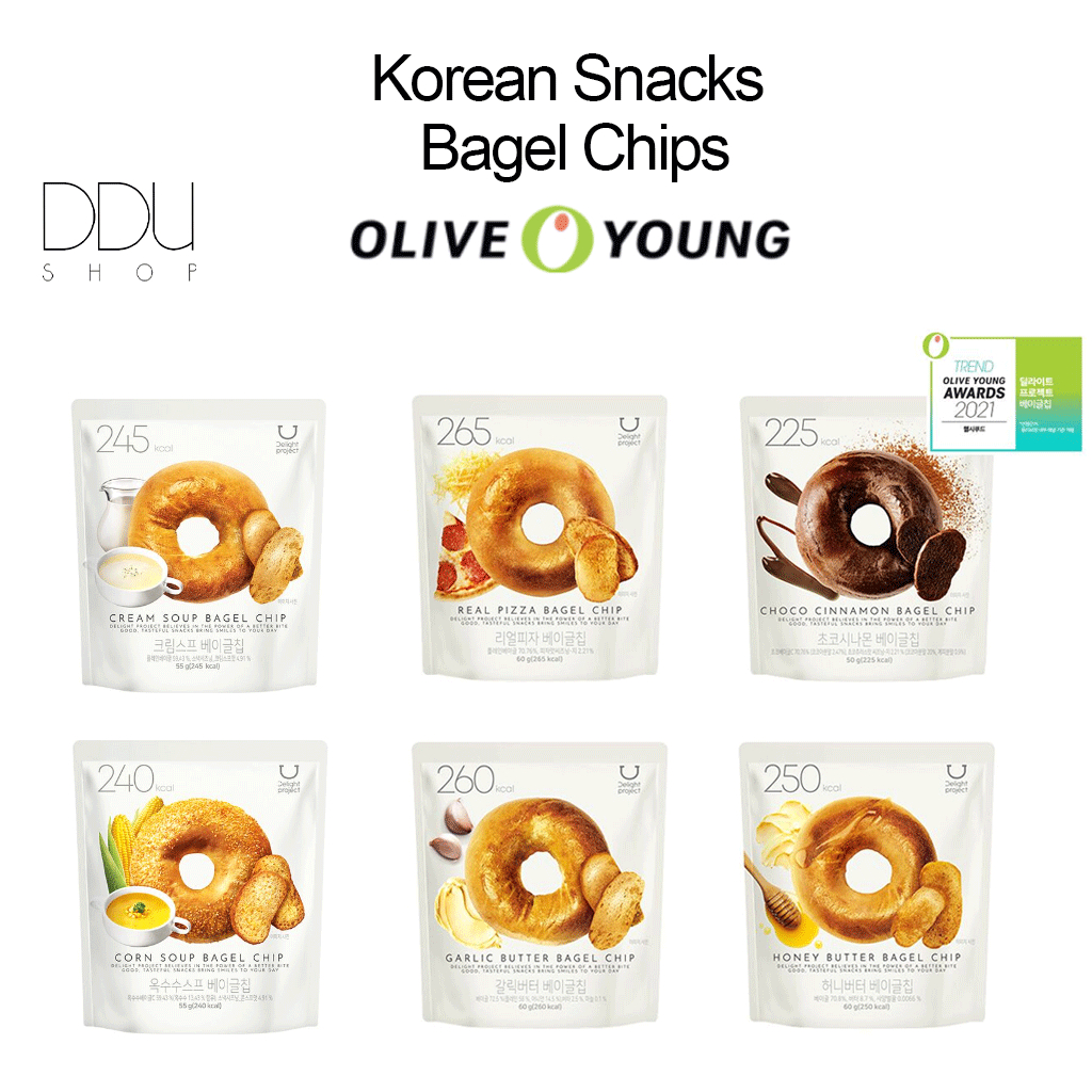 [Olive Young] Bagel Chips 60g (6 Flavor)/Garlic Butter / Honey Butter