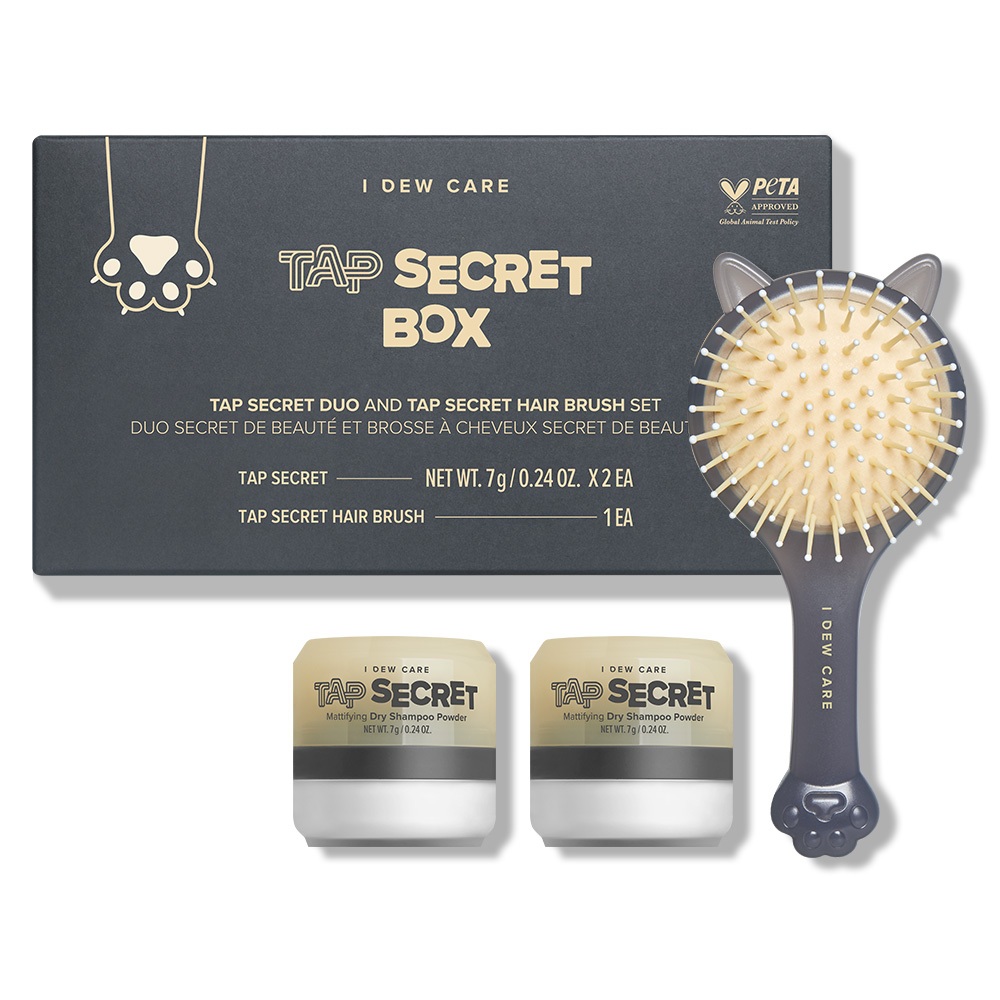 [I DEW CARE Official] Tap Secret Box Dry Shampoo and Hair Brush Set