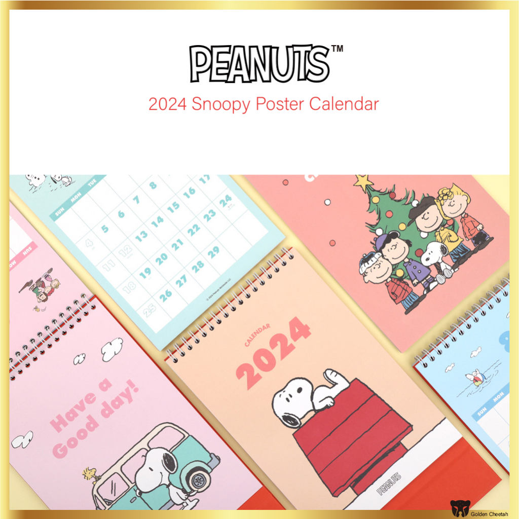 Peanuts Snoopy 2024 Poster Desk Calendar (Jan 2024 to Jan 2025