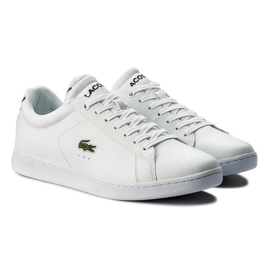 Lacoste Men s Sneakers Carnaby Evo Bl 1 Spm White Leather Shoes Shopee Philippines