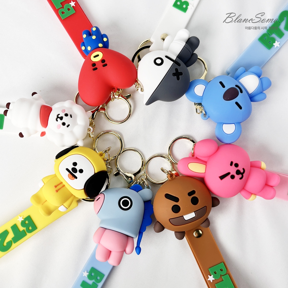 BTS KEYRING BT21 character keyholder backpack accessory keychian ...