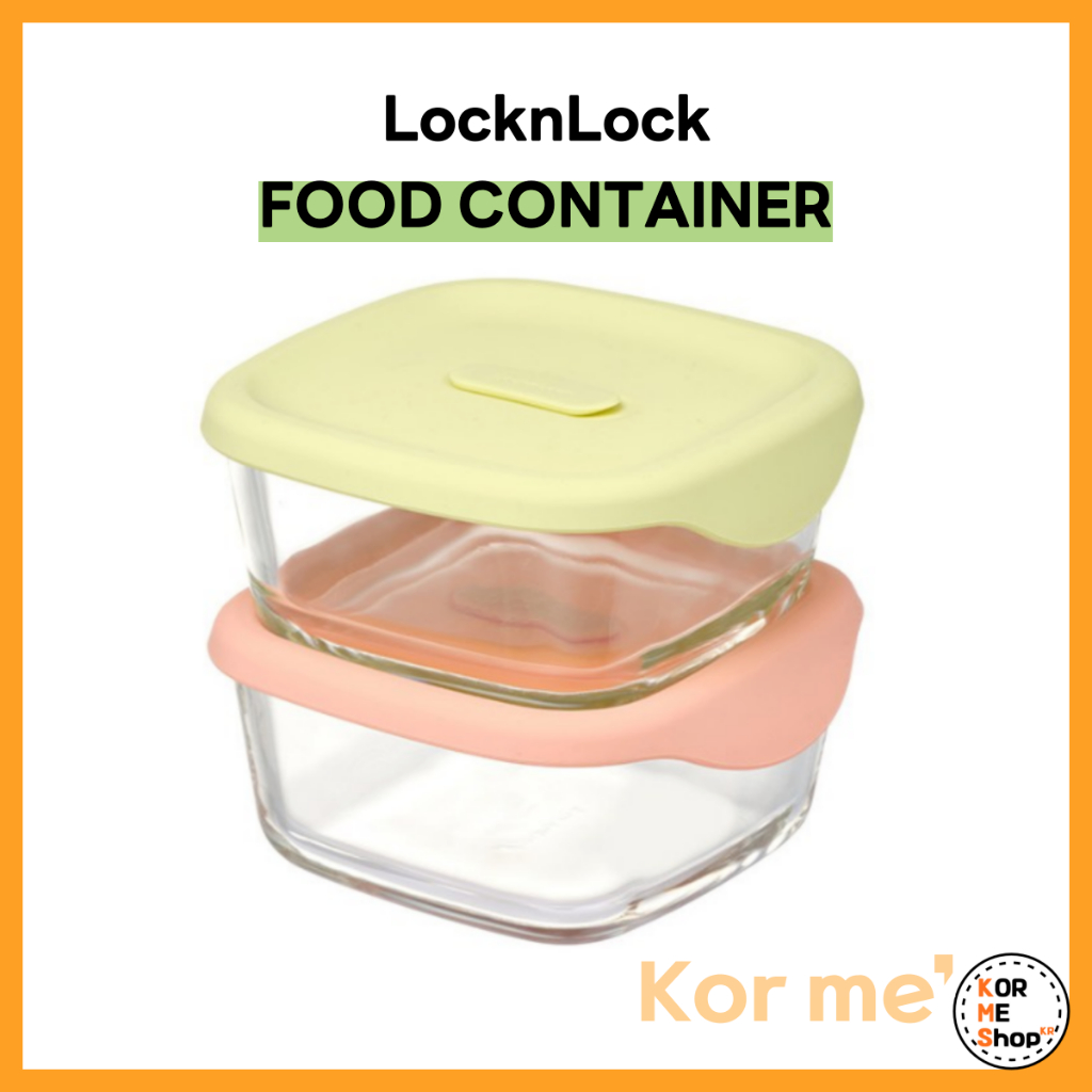 LocknLock Heat-Resistant Glass Food Container 410ml 2pcs | Shopee ...