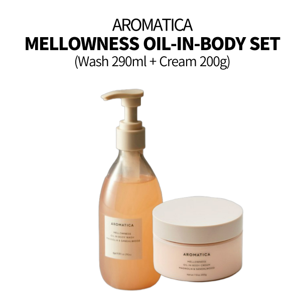AROMATICA Mellowness Oil-in-Body Set (Wash 290ml + Cream 200g) | Shopee ...