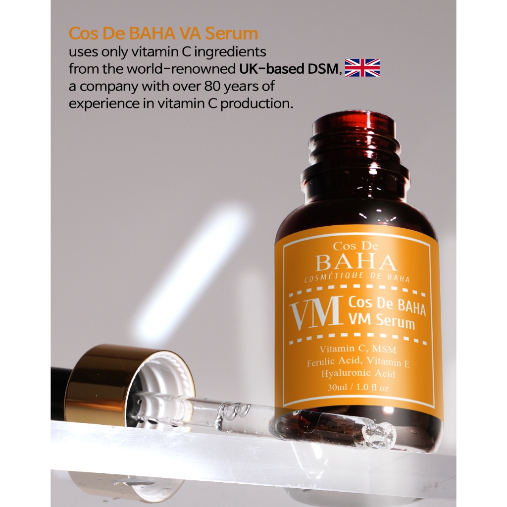 Cos De BAHA /VM 30ml Vitamin C Derivative 5% MSM 2% Facial Serum with ...