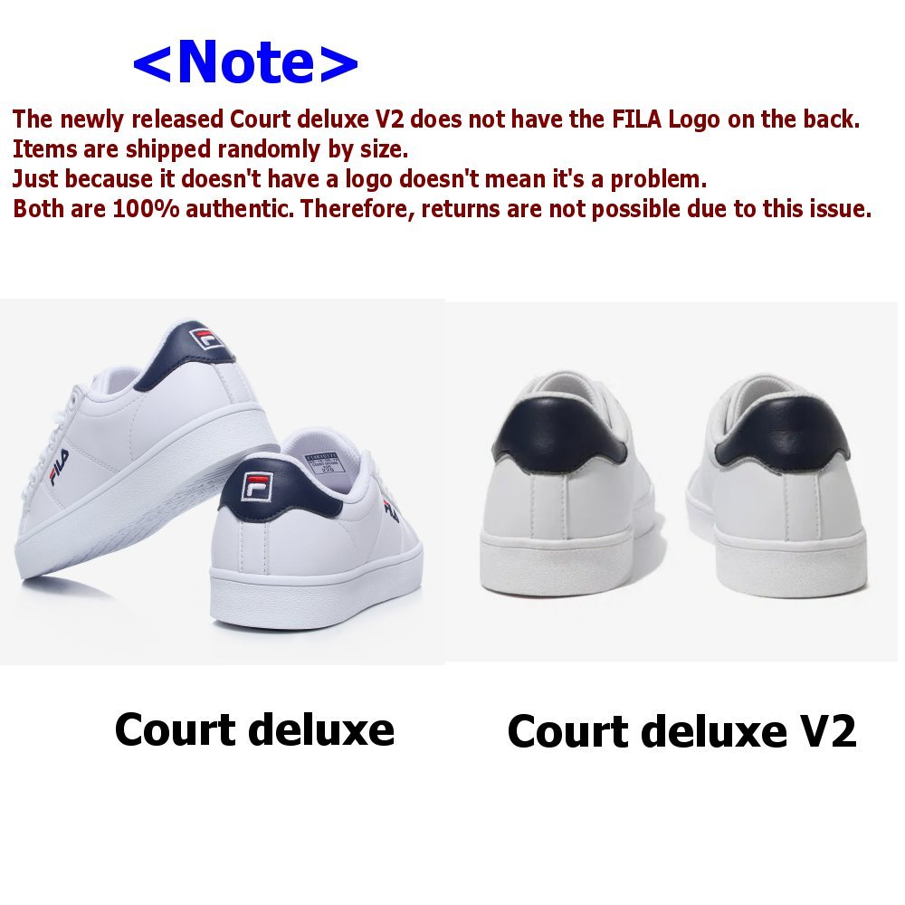 FILA Unisex Court Deluxe White Navy FS1SIA1011X WNV Shoes