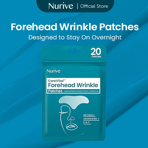 Nurive Forehead Wrinkle Patches 20ct Collagen Infused Korean Skin Care ...