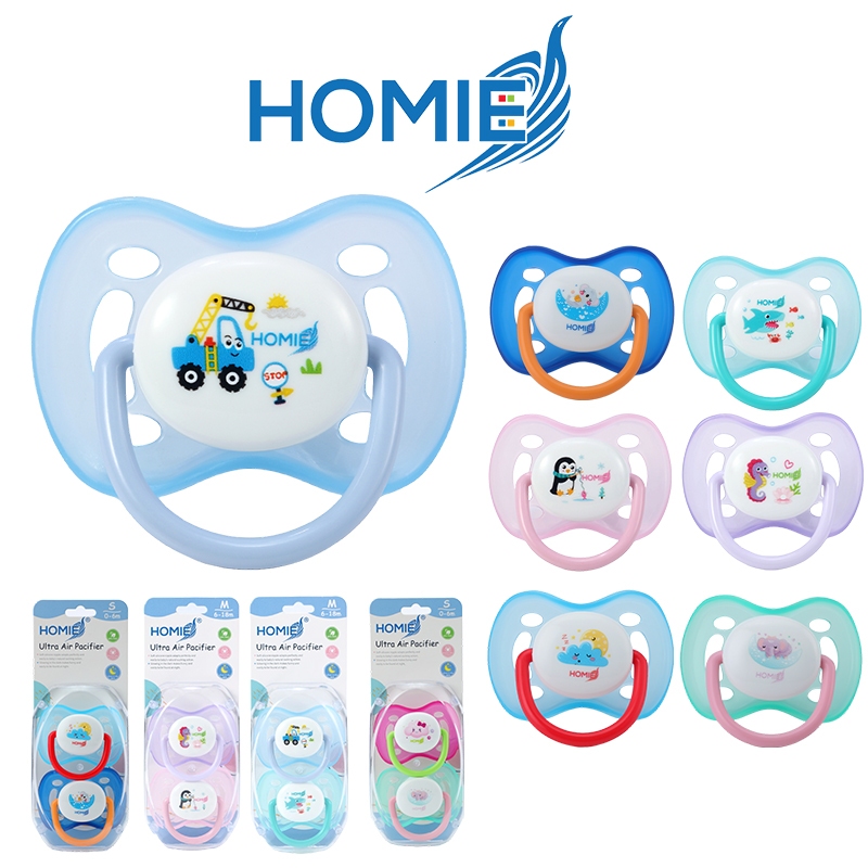 HOMIE Ultra Air Pacifier/Light Breathable Glow-in-The-Dark Baby ...