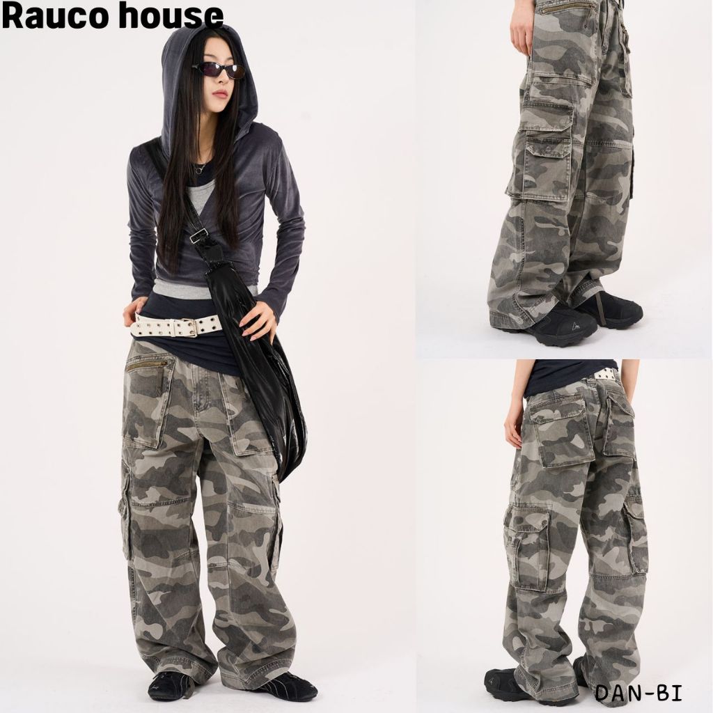 Rauco house Combat Vintage Camouflage Cargo Pants 3color 100 authentic fast shiping from south korea
