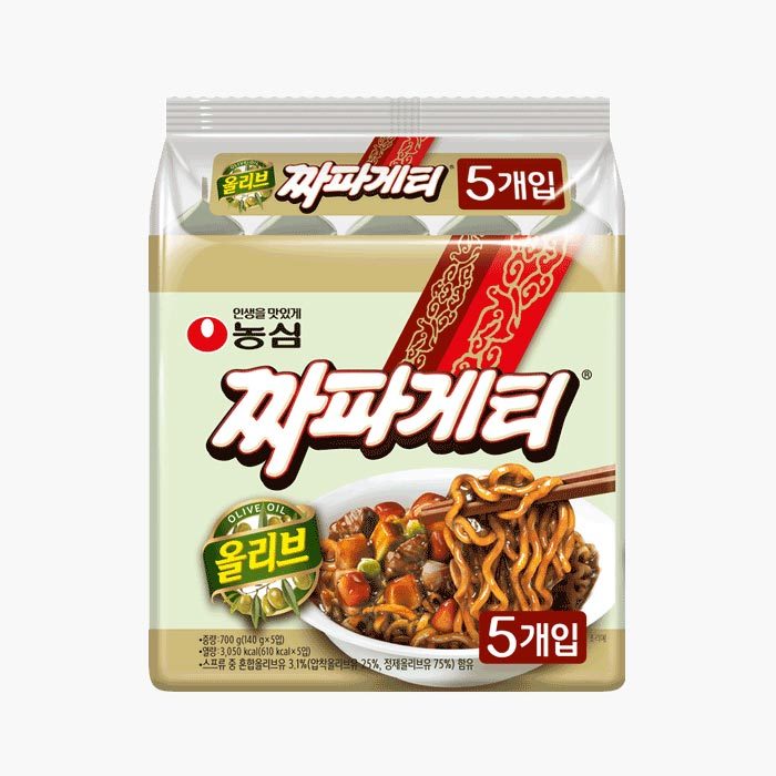 [Nongshim] Olive Jjapahgetti Instant Noodles 140g*5p main image 0