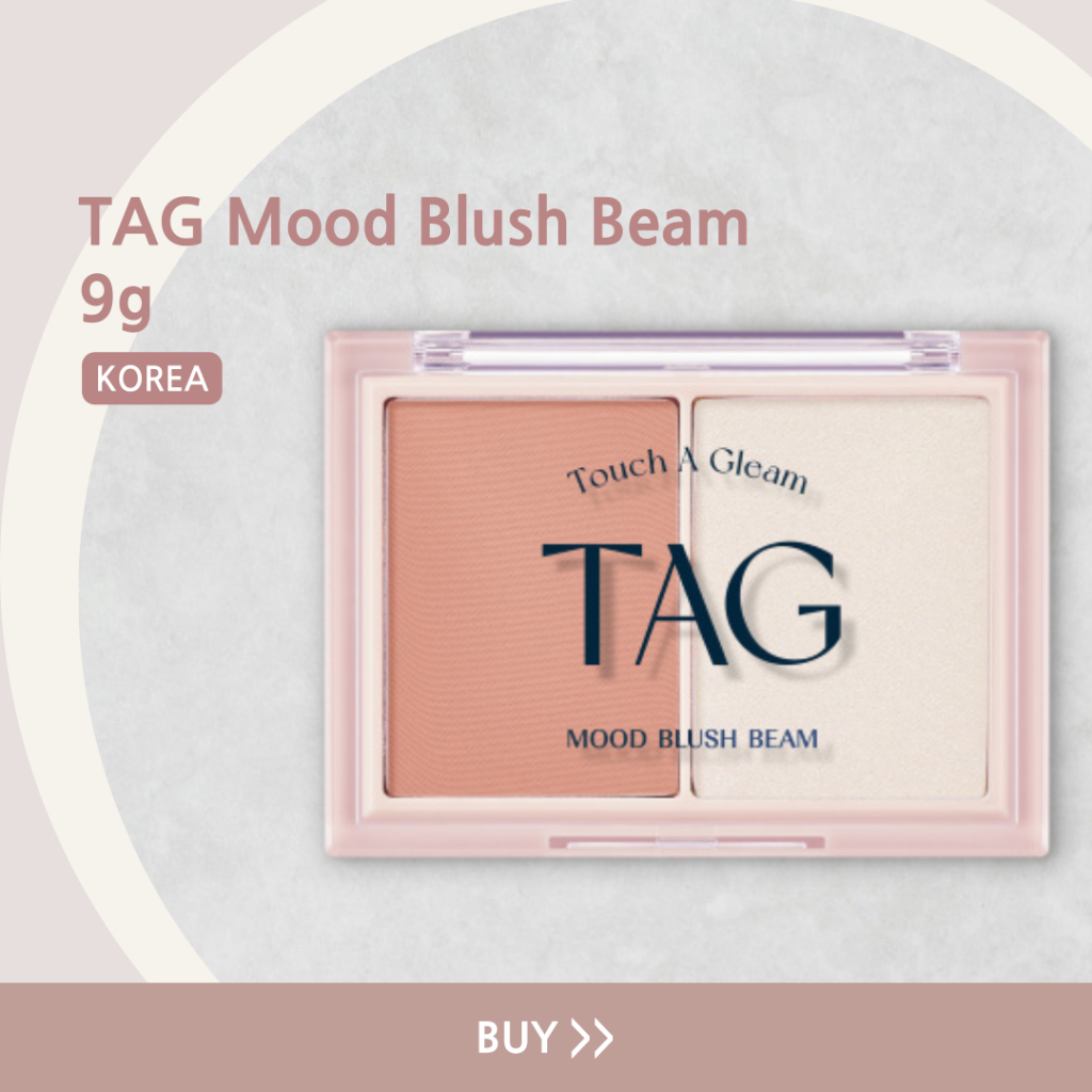 [KOREA] TAG mood blush beam 9g bare coral Blush Blusher Blush Palette