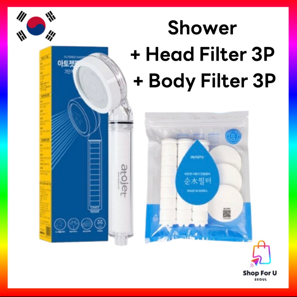 [atojet] JENNIE Showerhead Head Filter Body Filter in 3 steps Water ...