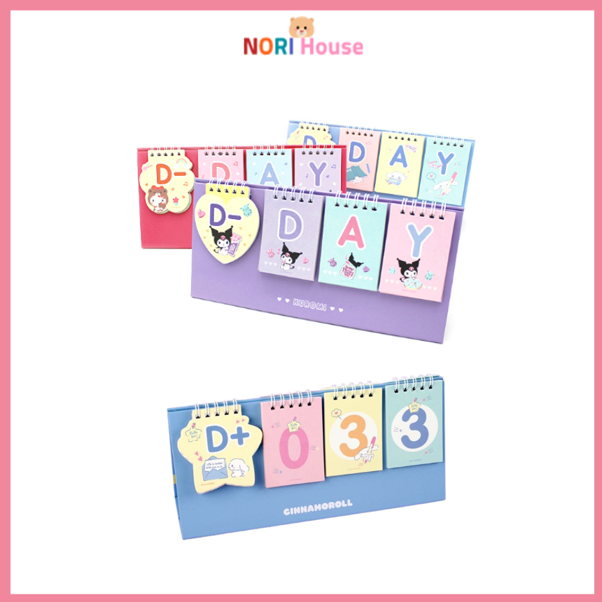 Sanrio Characters Kuromi Cinnamoroll DDay Calendar Diet Weekly Numbers