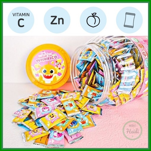 KOREA 🇰🇷 Pinkfong Vitamin C + Vitamin D + Zinc Kids Candy | Shopee ...