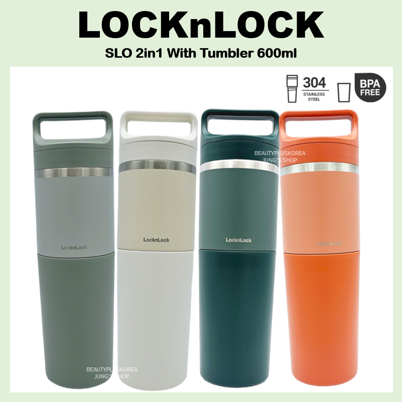 [LOCKnLOCK] SLO 2in1 With Tumbler 600ml LHC4332 Stainless steel thermal ...
