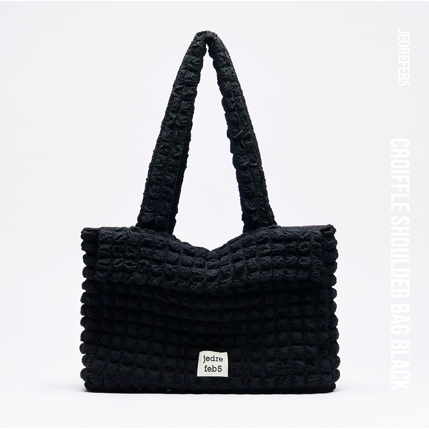 Croiffle shoulder bag_black - JEDREFEB5