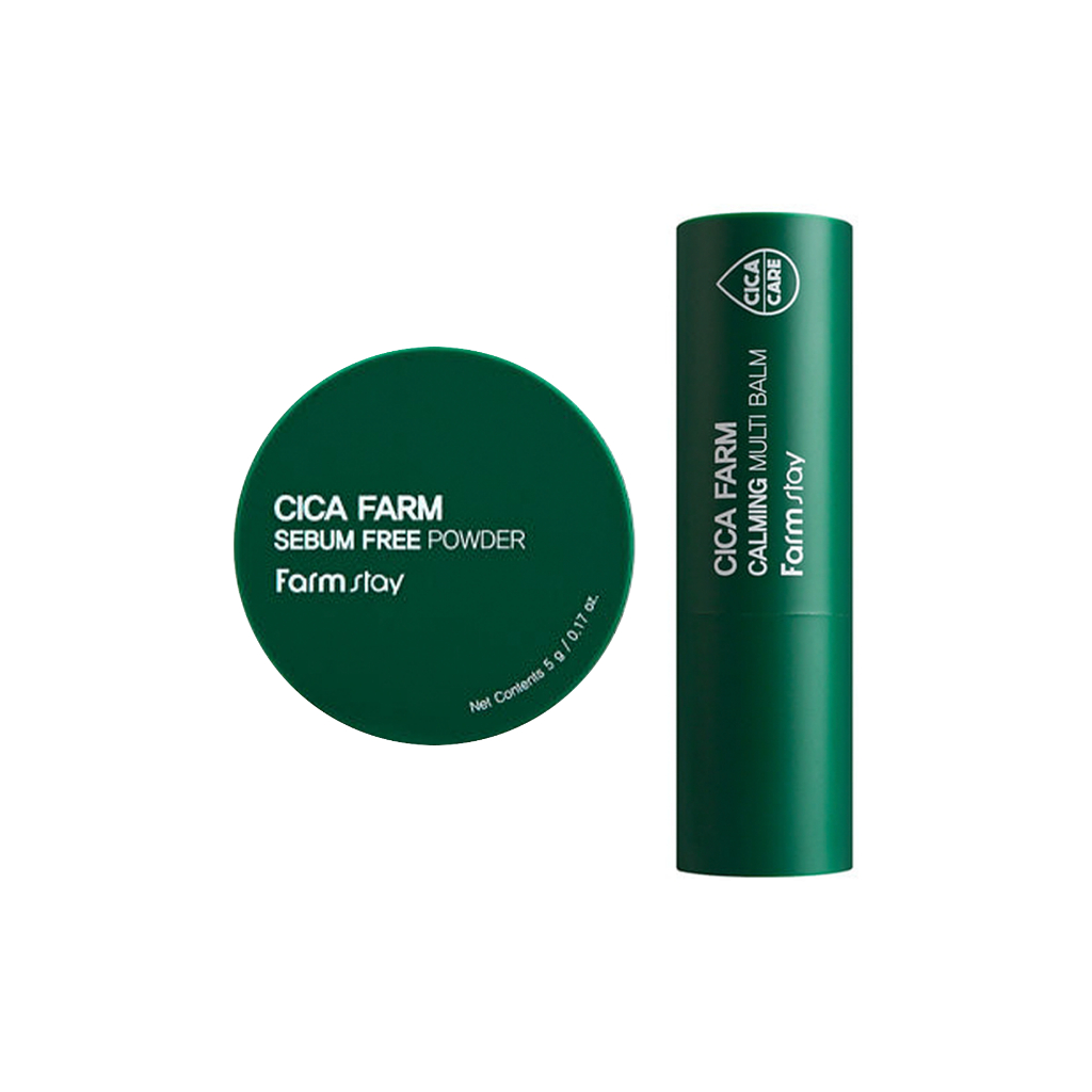 farm stay cica farm calming multi balm 10g, sebum free powder 5g ...