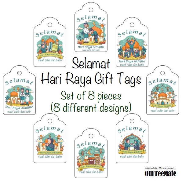 Ramadan Special! 8 pieces Hari Raya Tag / Customised Tag / Hang Tag For ...