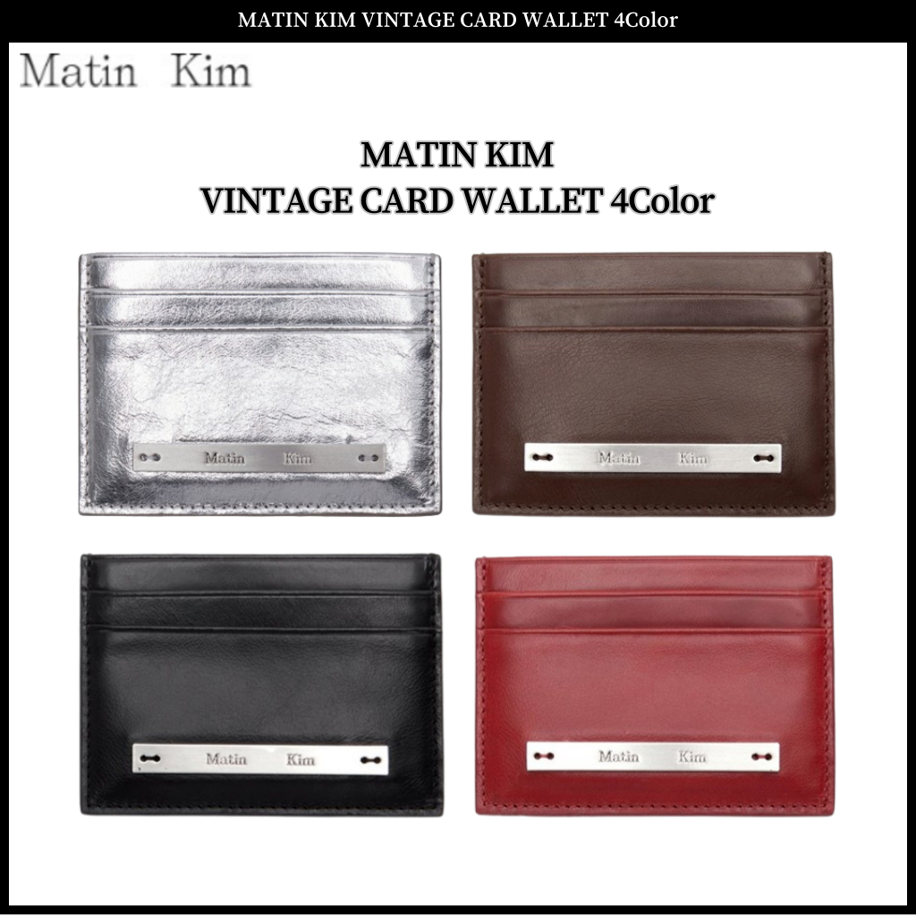 【Matin Kim】VINTAGE CARD WALLET Matin Kim Vintage Card Wallet Silver - SS25 - US
