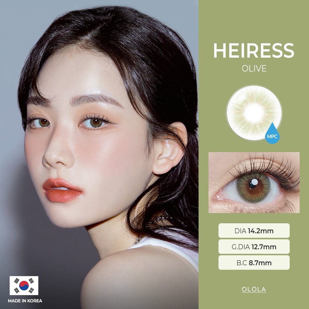 [OLOLA] Heiress Olive color contact lens from Korea(2 different grades