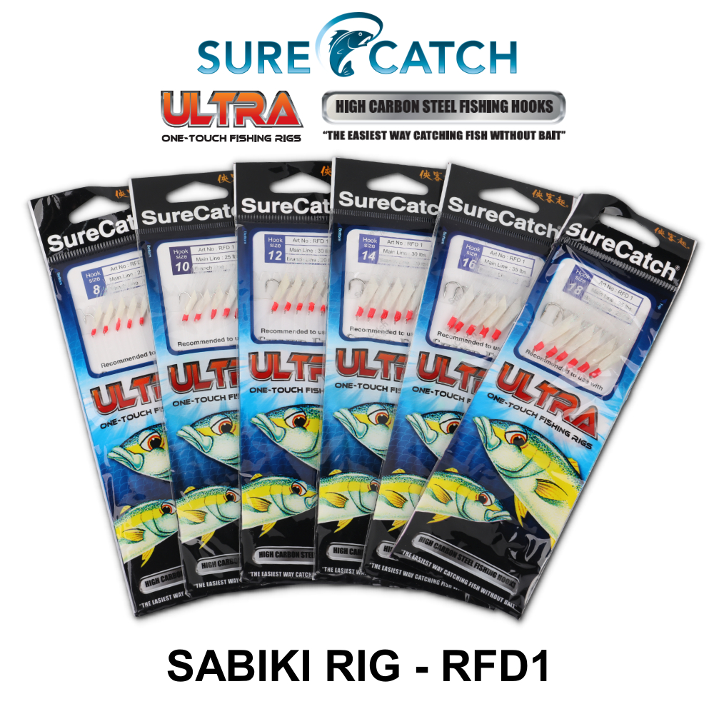 SureCatch - Sabiki Rig, RFD1 ~ Ultra One Touch Fishing Rigs, Sabiki ...