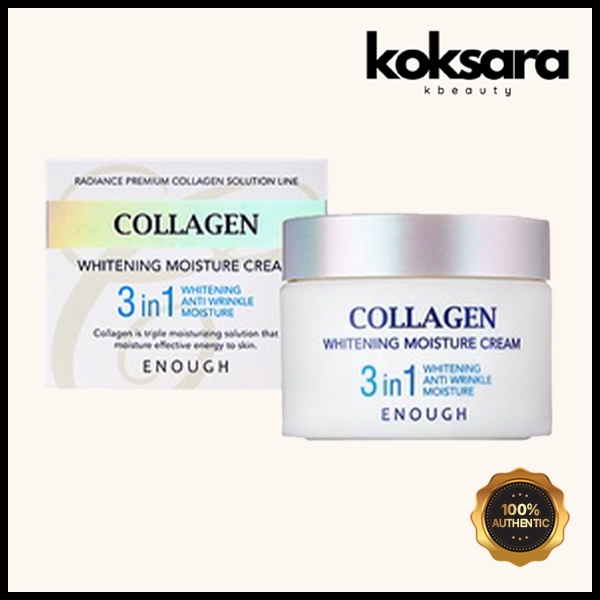 enough collagen whitening moisture cream 3in1 cream 50g | Shopee ...