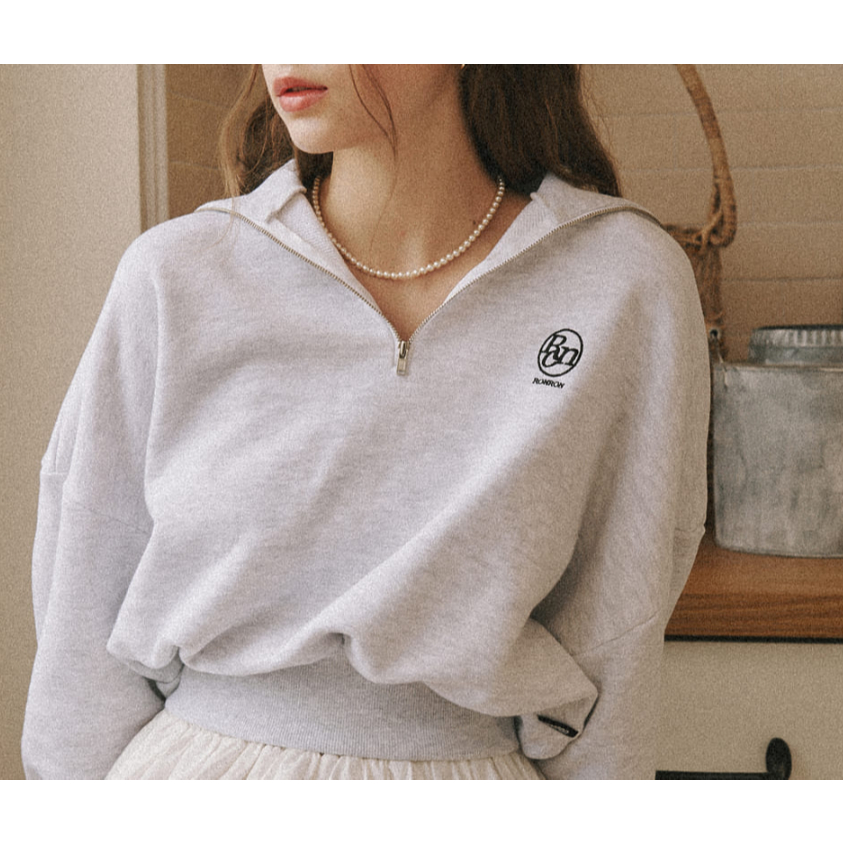 Half zip grey sweatshirt online