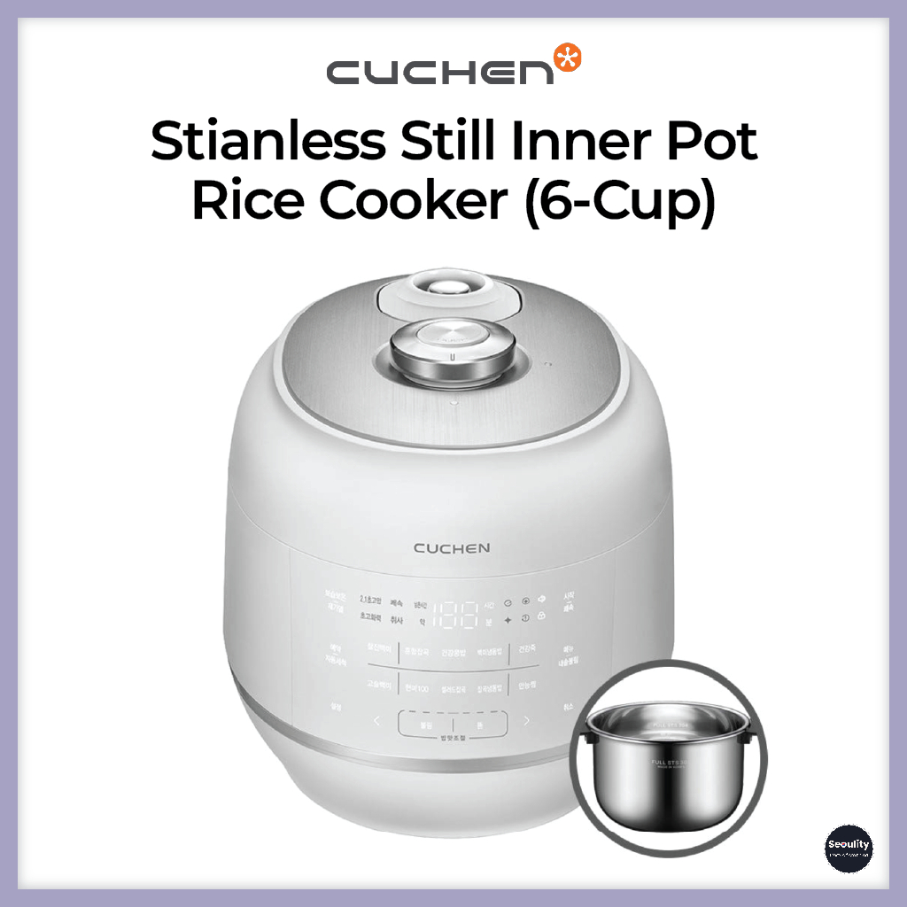 [CUCHEN] 🇰🇷 Teflon-Free Stainless Steel Rice Cooker (CRT-RPS0691W)｜6 ...