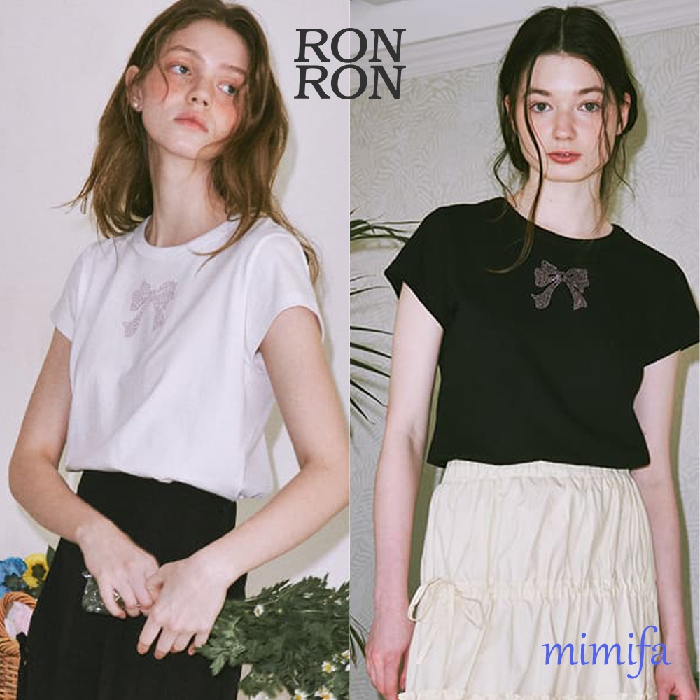 RONRON CRYSTAL RIBBON HOTFIX T SHIRT | Shopee Philippines