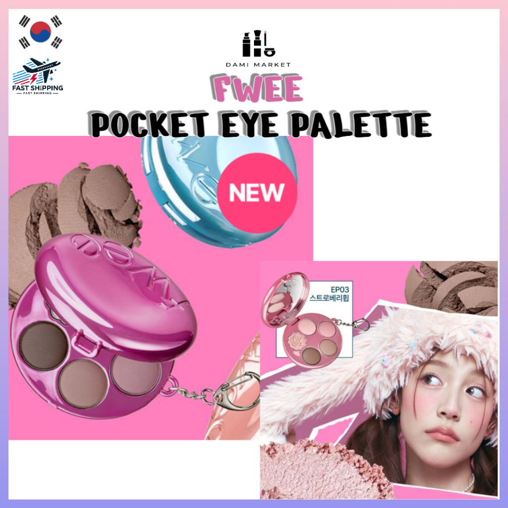 FWEE Pocket Eyeshadow Palette KeyringSized 5Color Palette (NEW at