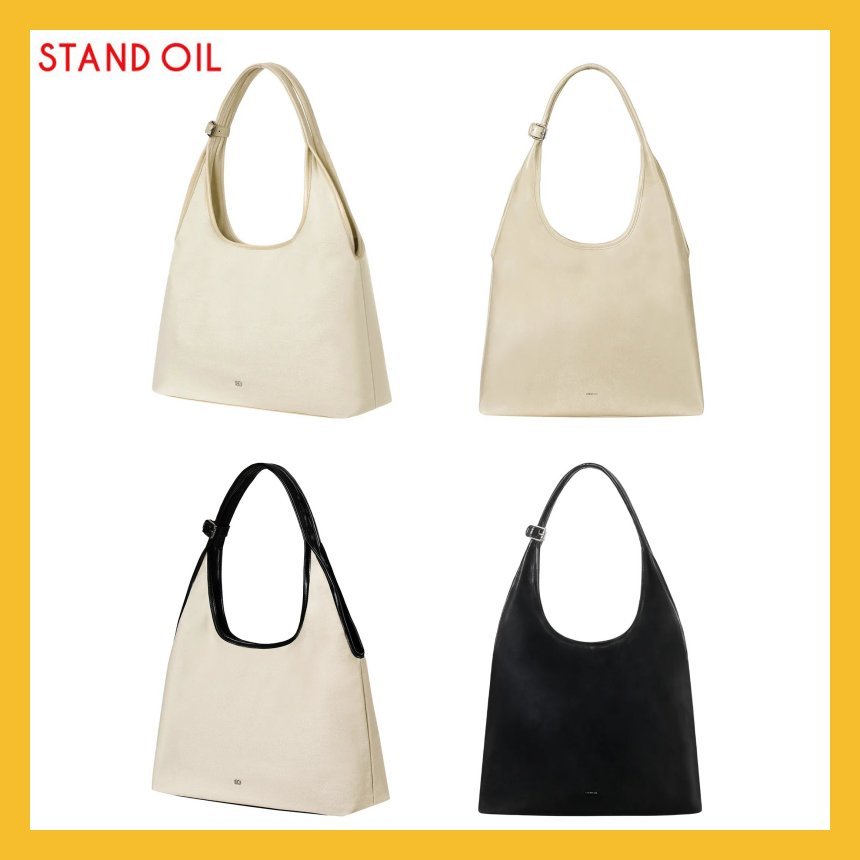 STAND OIL Ringo Bag Reversible Canvas/Leather Shoulder Bag - 2 Colors ...