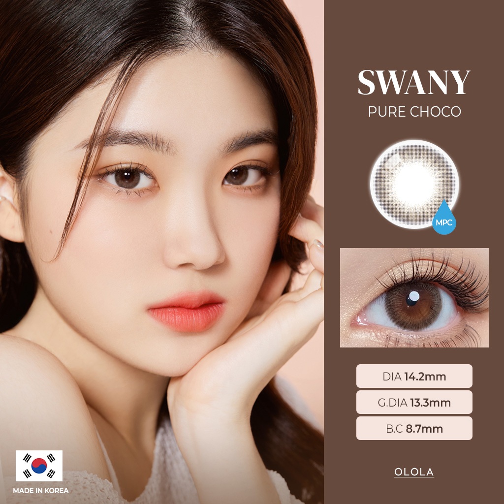 [OLOLA] Swany Choco color contact lens from korea(2 different grades