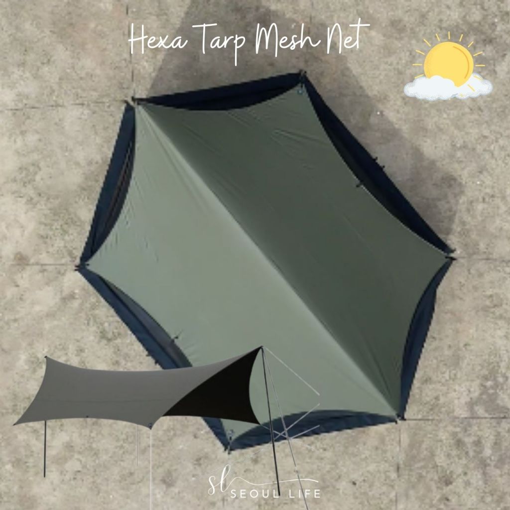 [SeoulLife] Connectable Camping Hexa tarp skin zipper connectable with ...