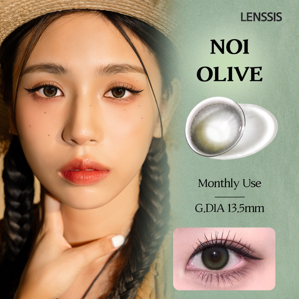 [LENSSIS] Noi [OLIVE] Contact Lens [1 Month Use Graded Color Lens, Ship ...