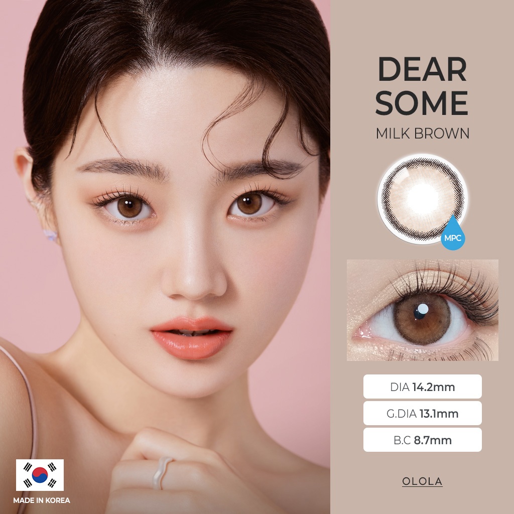 [OLOLA] Dearsome Milk Brown color contact lens from korea(2 different