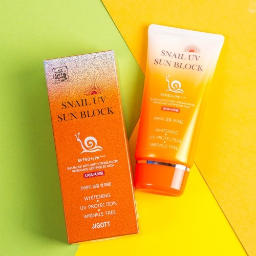 JIGOTT Snail UV Sun Block Cream SPF50 PA+++ 70ml | Shopee Philippines