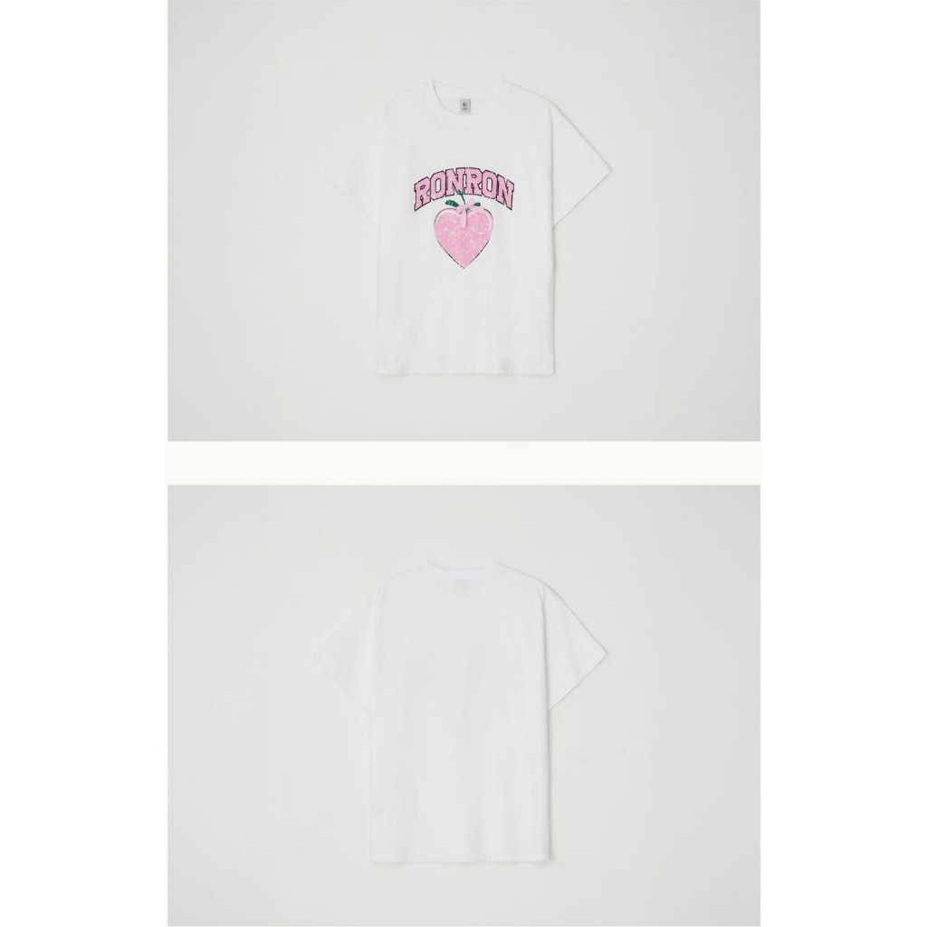 RONRON STRAWBERRY RIBBON BASIC FIT T SHIRT 3Color | Shopee