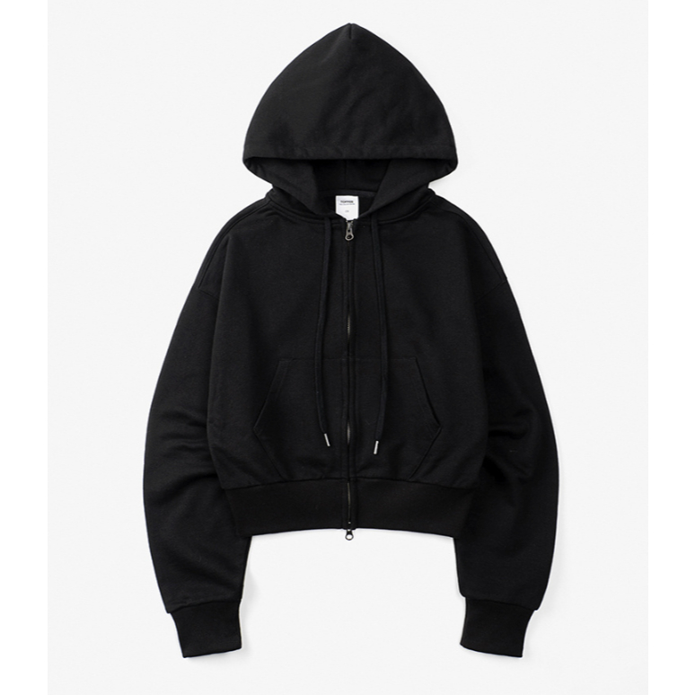TOFFEE] 2WAY Cropped Sweat hooded Zip-up | Shopee Philippines
