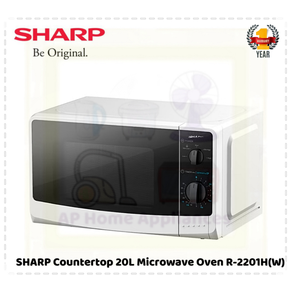 SHARP 20L Countertop Microwave Oven R-2201H(W) | R-2201H (1 Year ...